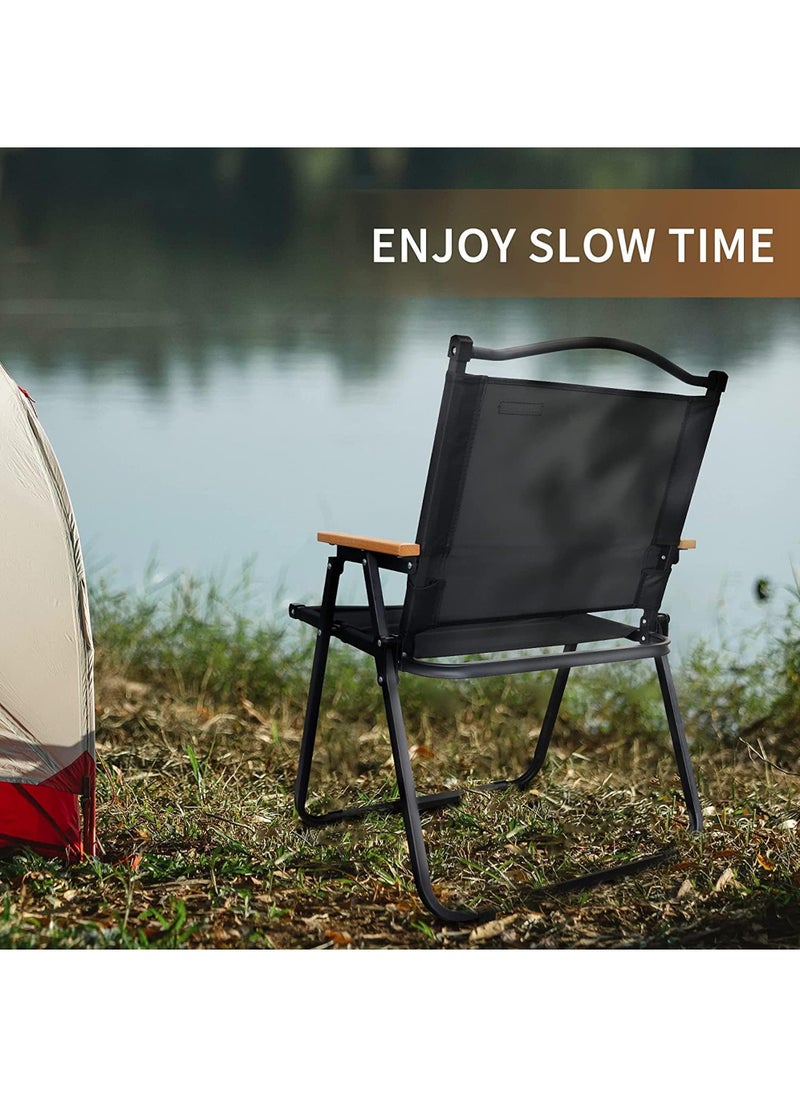 Foldable Fishing Camping Chair,Portable Wooden Beach Chair,Outdoor Picnic Chair,Beech Chair, Outdoor Armchair,for Camping,Travel,and Outdoor Events