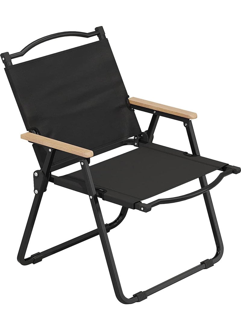 Foldable Fishing Camping Chair,Portable Wooden Beach Chair,Outdoor Picnic Chair,Beech Chair, Outdoor Armchair,for Camping,Travel,and Outdoor Events