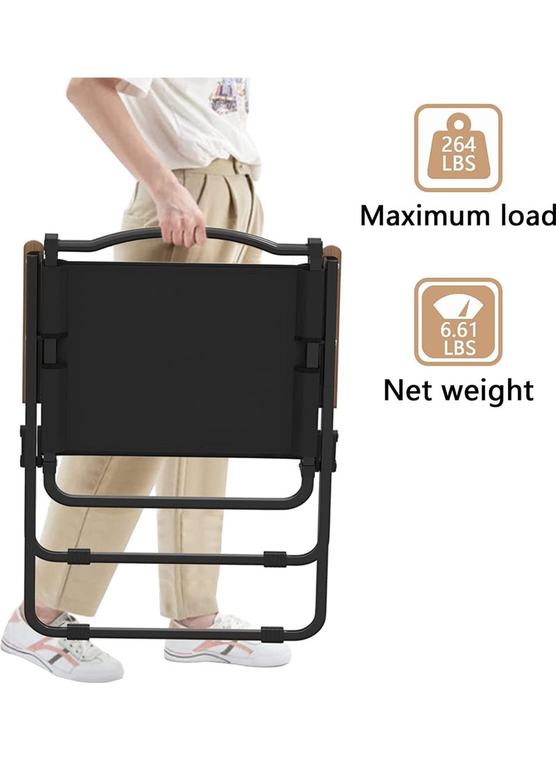 Foldable Fishing Camping Chair,Portable Wooden Beach Chair,Outdoor Picnic Chair,Beech Chair, Outdoor Armchair,for Camping,Travel,and Outdoor Events
