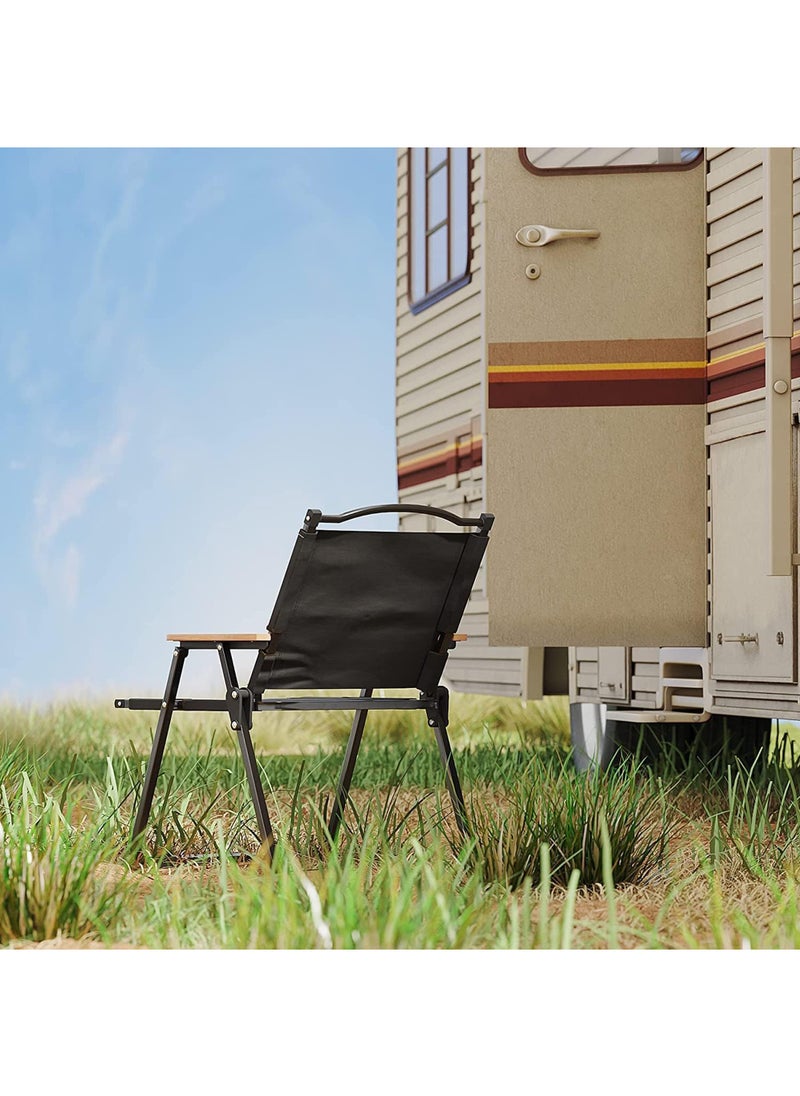 Foldable Fishing Camping Chair,Portable Wooden Beach Chair,Outdoor Picnic Chair,Beech Chair, Outdoor Armchair,for Camping,Travel,and Outdoor Events