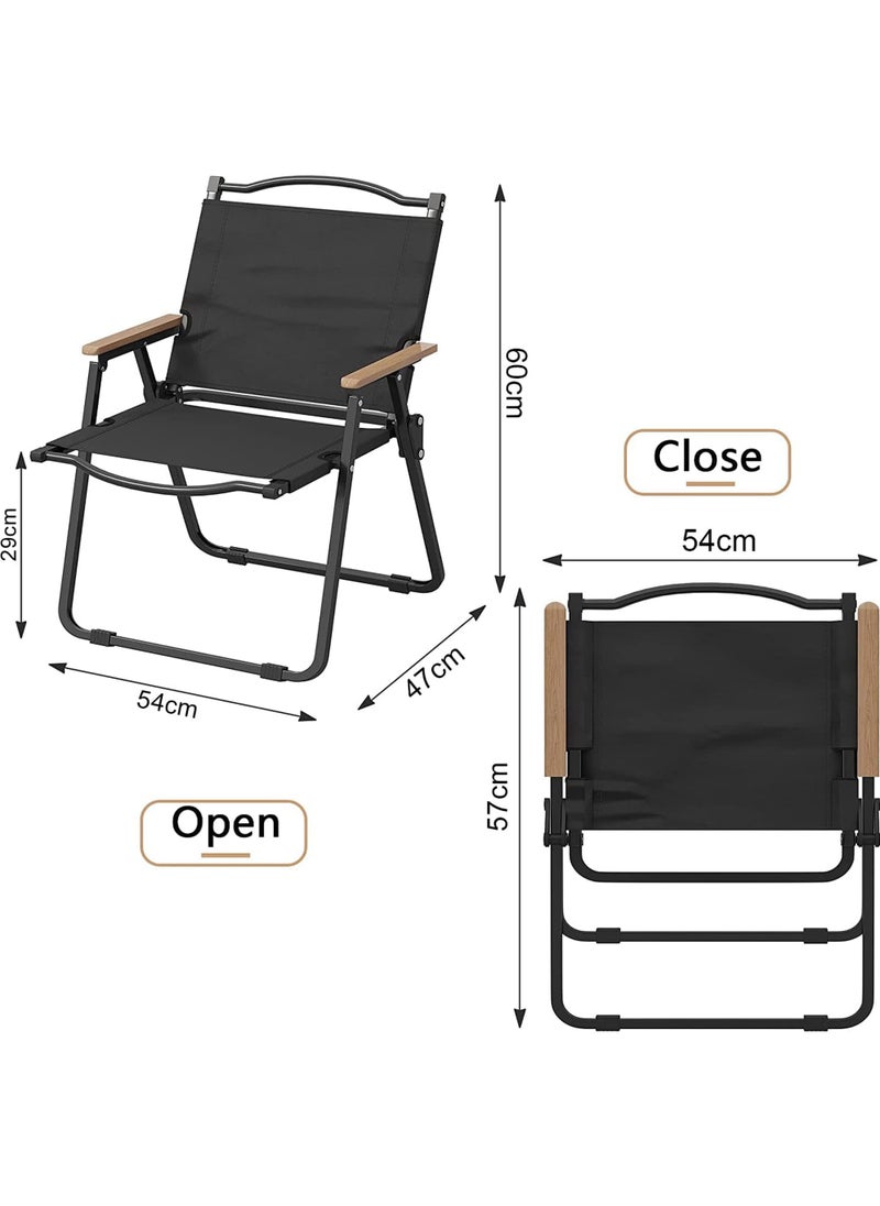 Foldable Fishing Camping Chair,Portable Wooden Beach Chair,Outdoor Picnic Chair,Beech Chair, Outdoor Armchair,for Camping,Travel,and Outdoor Events