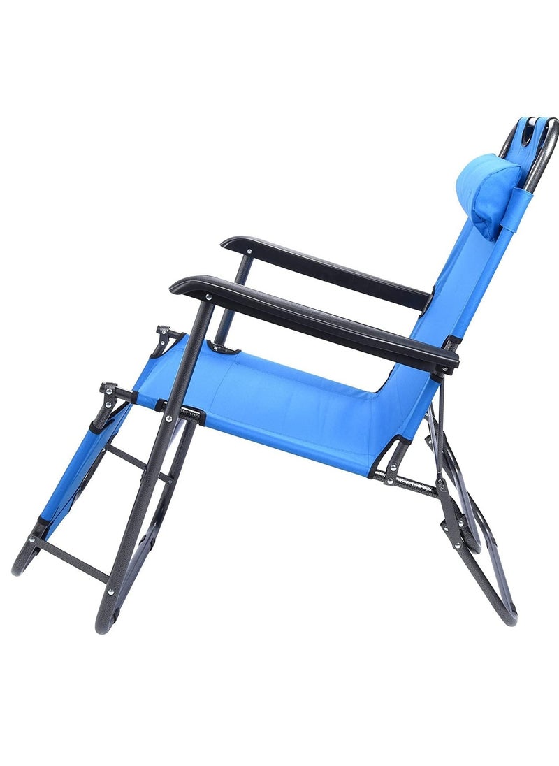 Camping Chair, Folding Camping Chairs for Adults with Armrests, Lightweight Portable for Beach, Perfect for Caravan trips, BBQs, Garden, Picnic, (Blue)