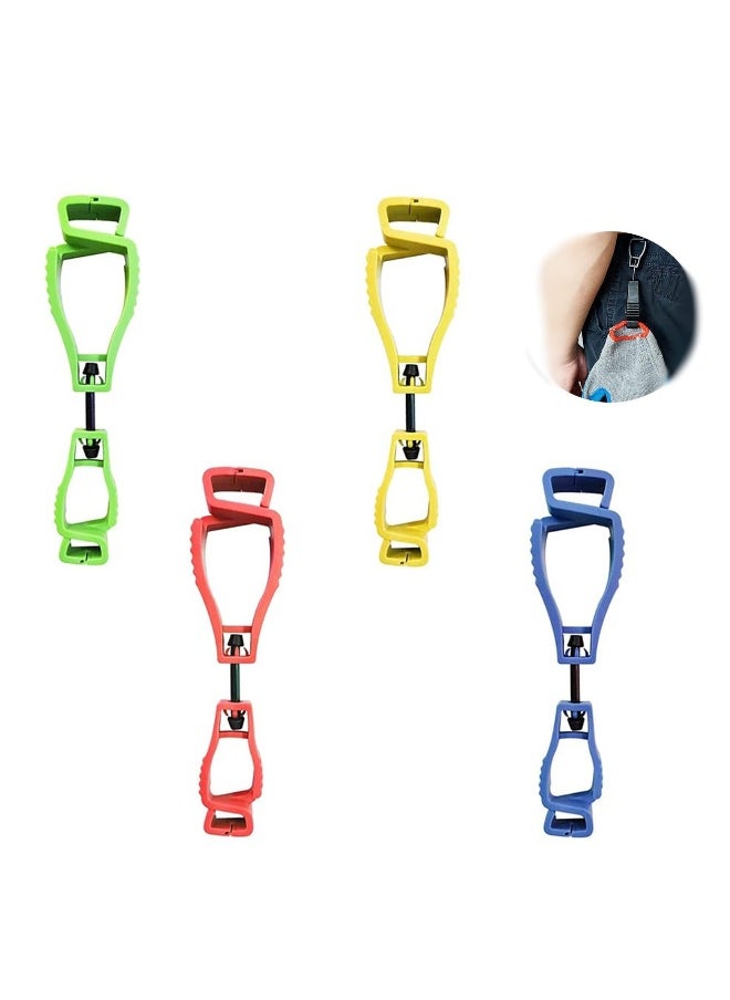 Glove Clips 4Pcs Glove Clamp Grabber Work Gloves Clips Glove Clip Holder Hanger Towels Glove Holder for Workers Firefighters Construction Sites