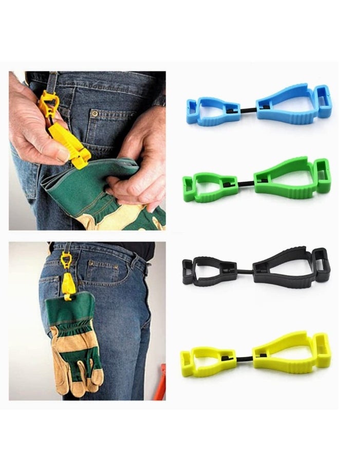 Glove Clips 4Pcs Glove Clamp Grabber Work Gloves Clips Glove Clip Holder Hanger Towels Glove Holder for Workers Firefighters Construction Sites