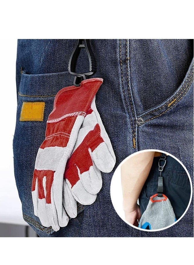 Glove Clips 4Pcs Glove Clamp Grabber Work Gloves Clips Glove Clip Holder Hanger Towels Glove Holder for Workers Firefighters Construction Sites