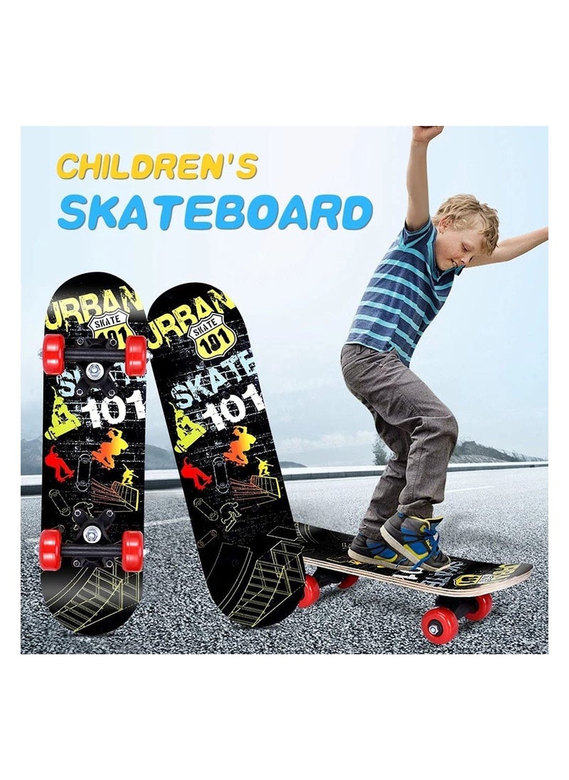 Skateboard Multicolor Pattern for Kids- 13*8*43