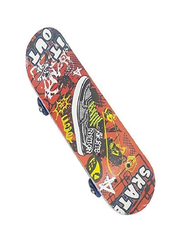Skateboard Multicolor Pattern for Kids- 13*8*43