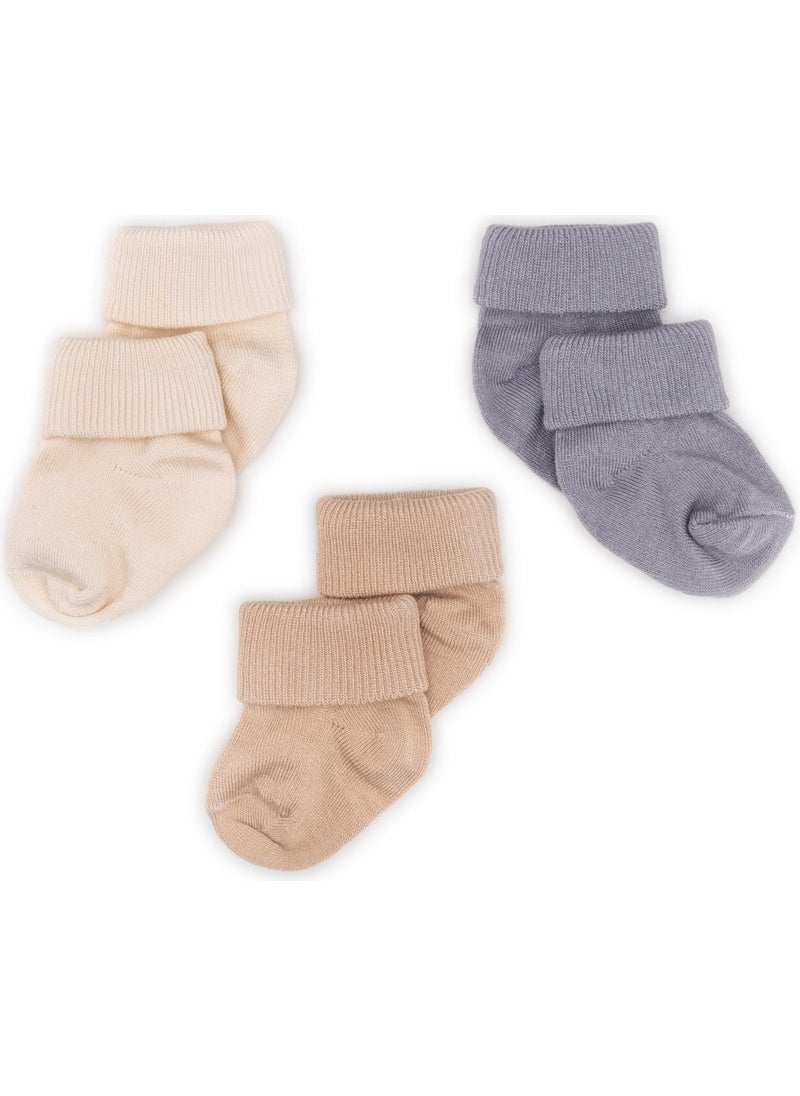 3-Piece Bamboo Newborn Baby Socks Uncle
