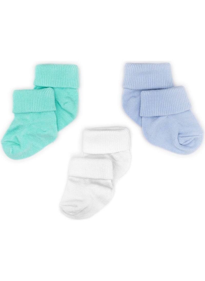 3-Piece Bamboo Newborn Baby Socks Fresh
