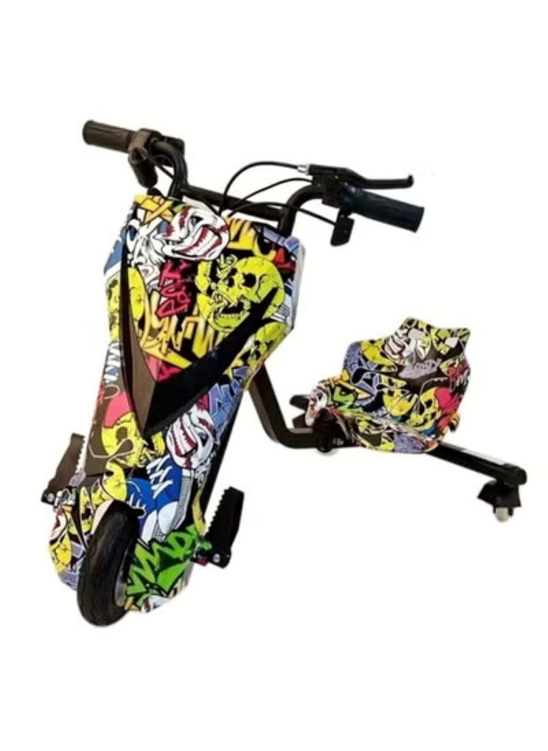 3 Wheel Drifter 36v Electric Scooter 360 Degree Rotation with Led Light Comfortable Seat and Bluetooth Assorted