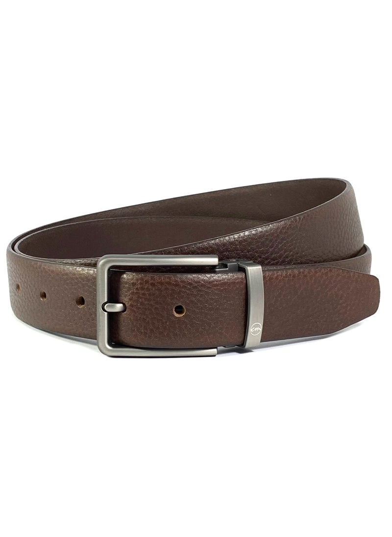 Classic Milano Genuine Leather Belt for Men – Formal & Semi-Casual Men's Belts | Stylish Party Wear Man Belt | Durable Leather Belt for Casual Outfits & Gifts