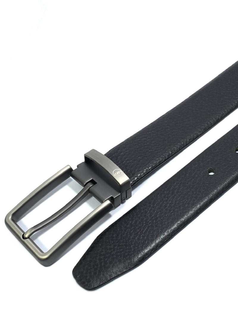 Classic Milano Genuine Leather Belt for Men – Formal & Semi-Casual Men's Belts | Stylish Party Wear Man Belt | Durable Leather Belt for Casual Outfits & Gifts