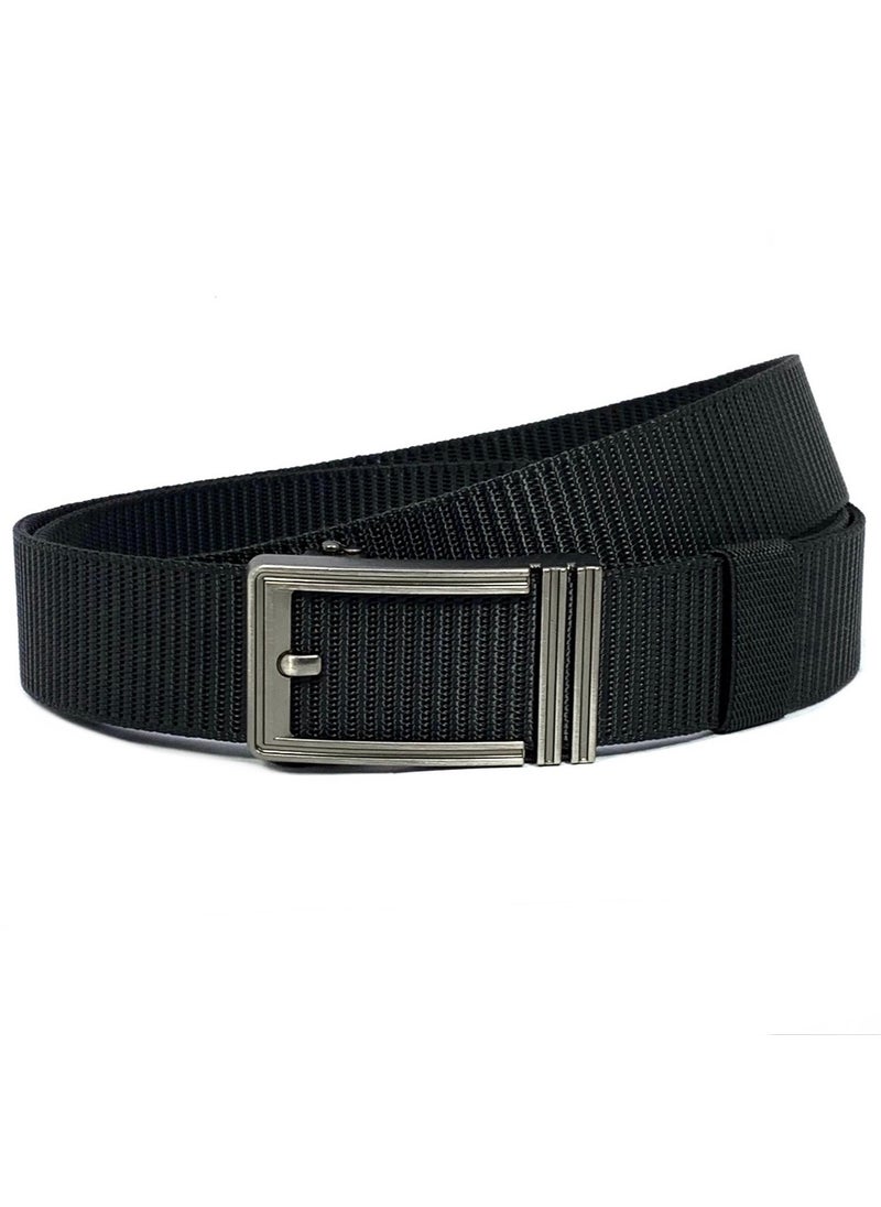 Classic Milano Men's Cotton Nylon Belt Men with Automatic Buckle – Adjustable, Durable Golf Belt, Elastic Men Belt, Gift Box Belt for Travel Casual Wear