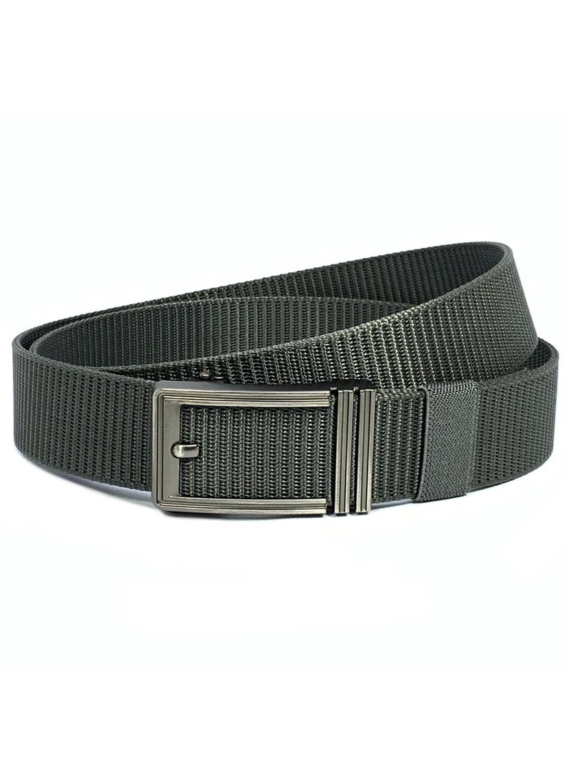 Classic Milano Men's Cotton Nylon Belt Men with Automatic Buckle – Adjustable, Durable Golf Belt, Elastic Men Belt, Gift Box Belt for Travel Casual Wear