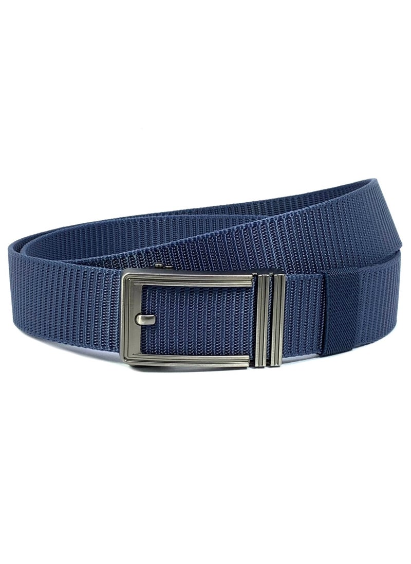 Classic Milano Men's Cotton Nylon Belt Men with Automatic Buckle – Adjustable, Durable Golf Belt, Elastic Men Belt, Gift Box Belt for Travel Casual Wear