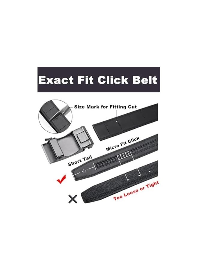Ratchet Leather Belts for Men Dress Casual Belt, Cut To Fit, Adjustable Business Casual Belt