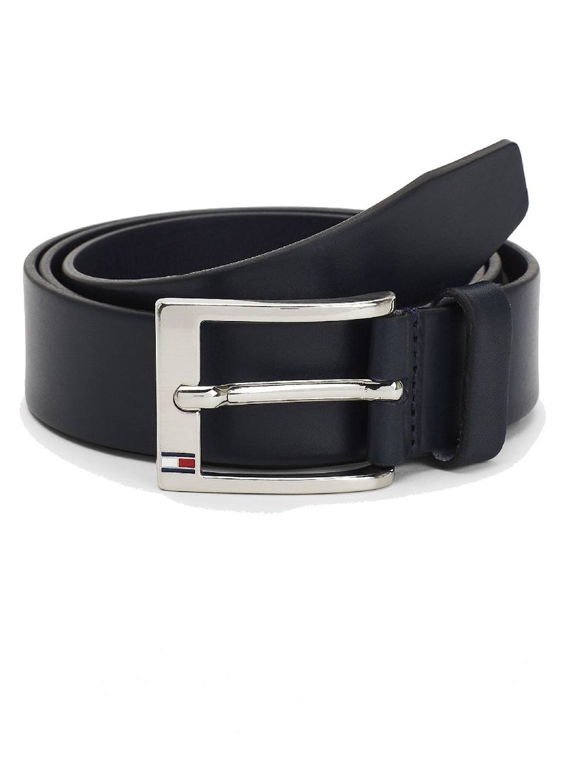 Men's Leather Belt - Leather, Blue