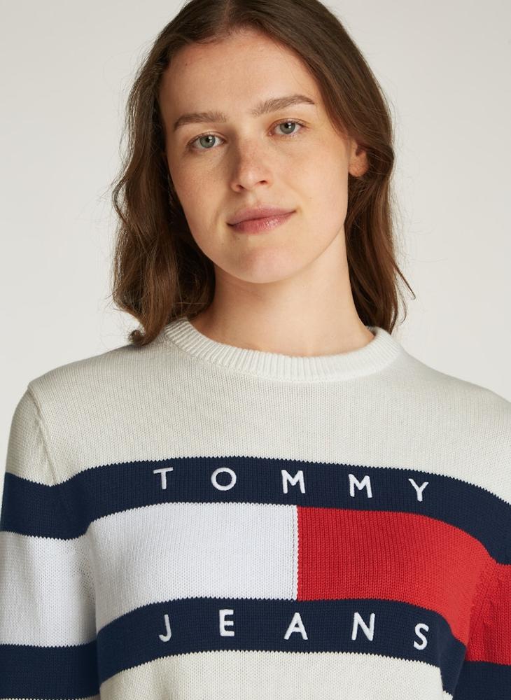 Crew Neck Color Block Sweater