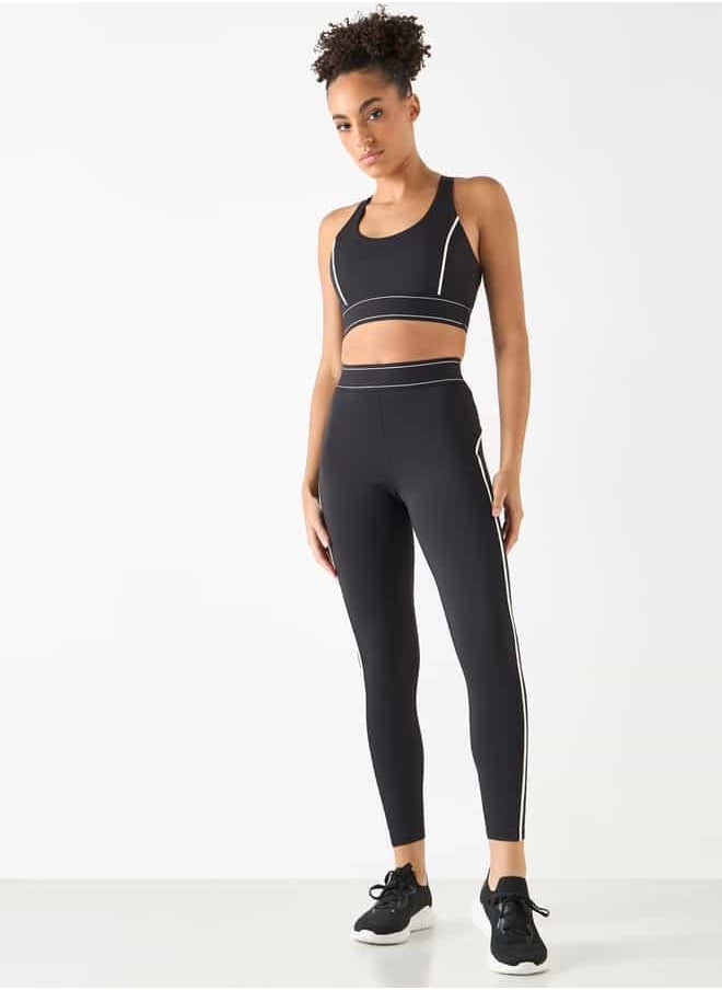 Kappa Logo Embossed Tipping Leggings