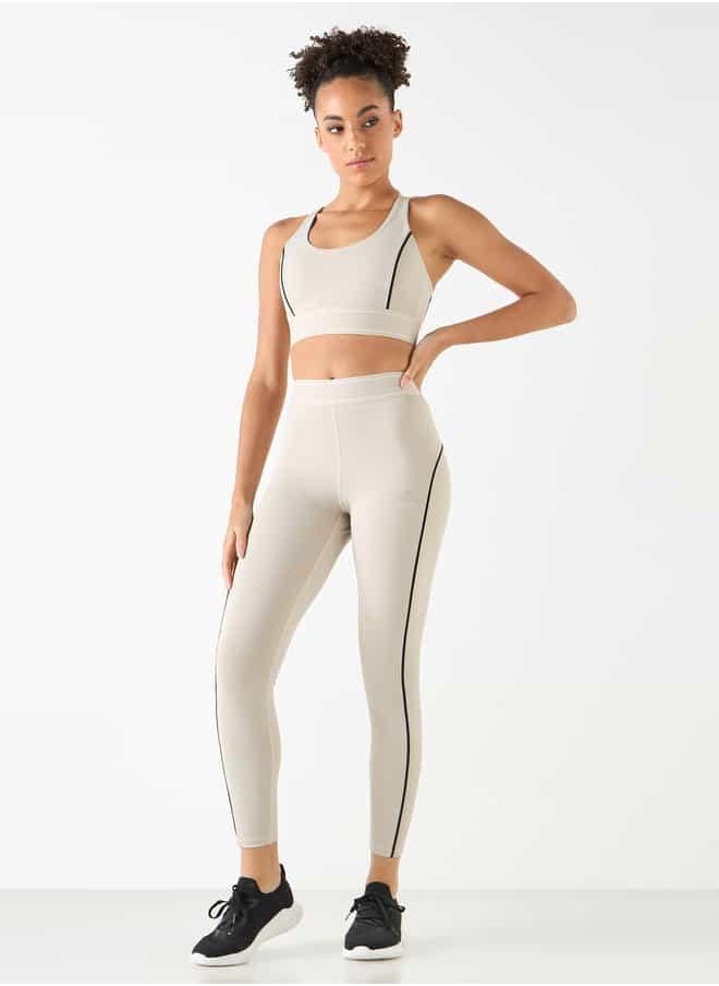 Kappa Logo Embossed Tipping Leggings