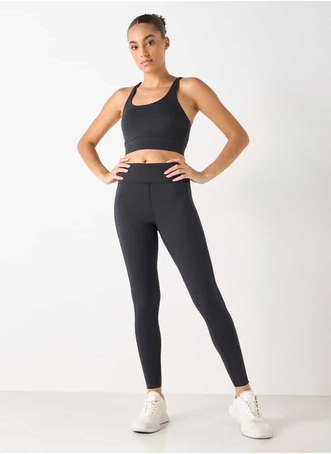 Kappa Leggings with Elasticated Waistband and Pocket