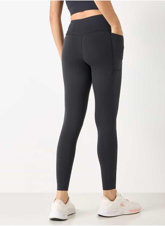 Kappa Leggings with Elasticated Waistband and Pocket