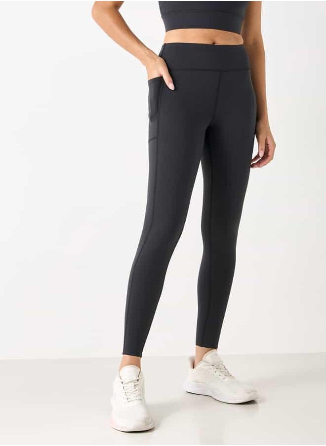 Kappa Leggings with Elasticated Waistband and Pocket