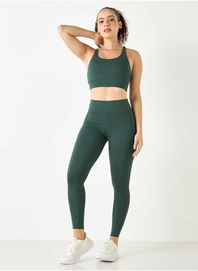 Kappa Leggings with Elasticated Waistband and Pocket