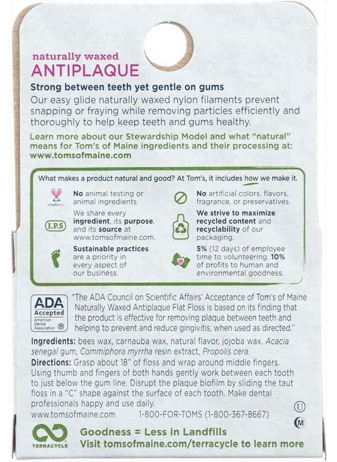 Anti Plaque Flat Spearmint Floss, Pack of 4