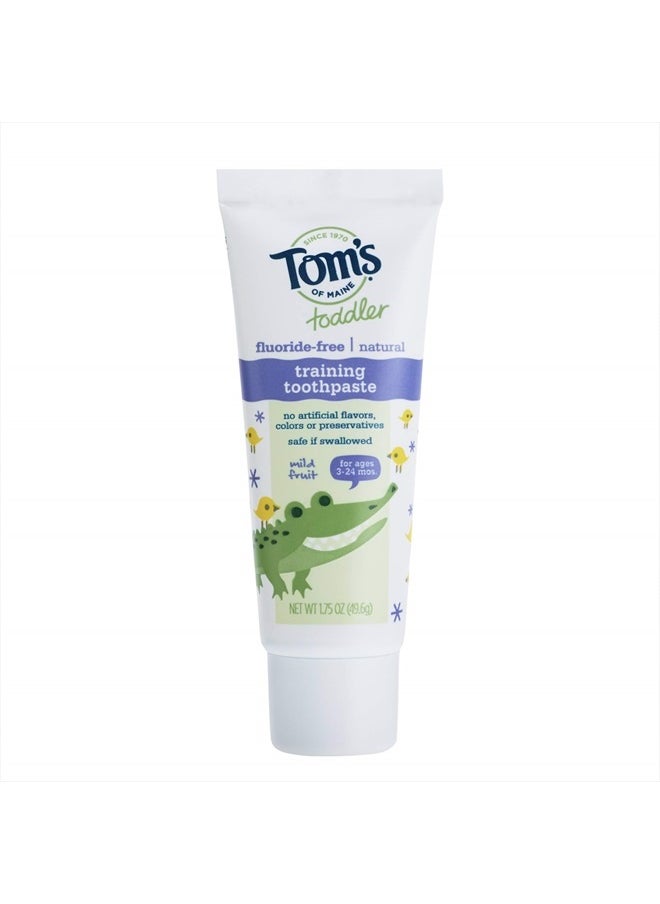 Toddlers Fluoride-Free Natural Toothpaste in Mild Fruit Gel, 1.75 Ounce (Pack of 6)