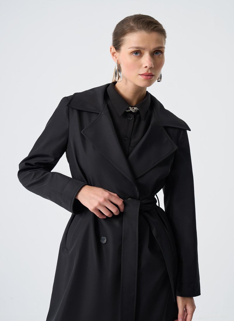Basic Classic Long Trench Coat