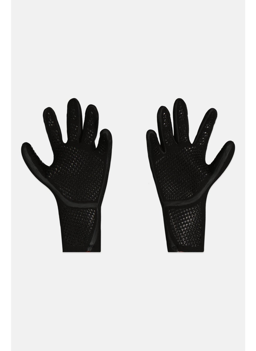 Men Textured Sports Gloves, Black