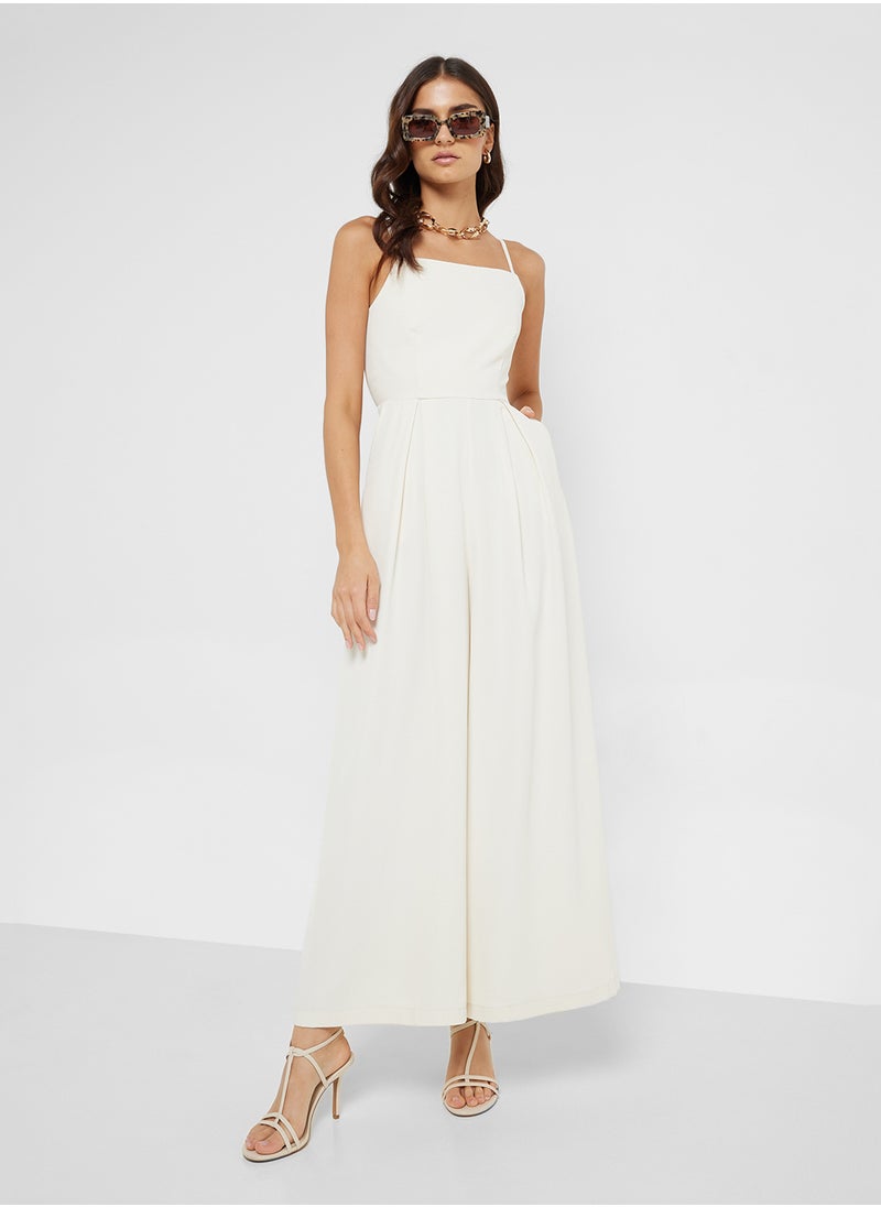Cami Wide Leg Jumpsuit With Cutout Back