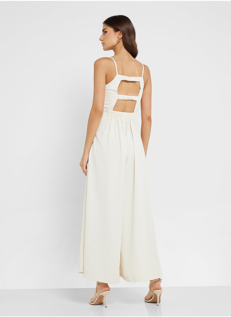 Cami Wide Leg Jumpsuit With Cutout Back