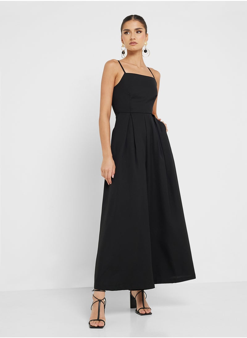 Cami Wide Leg Jumpsuit With Cutout Back