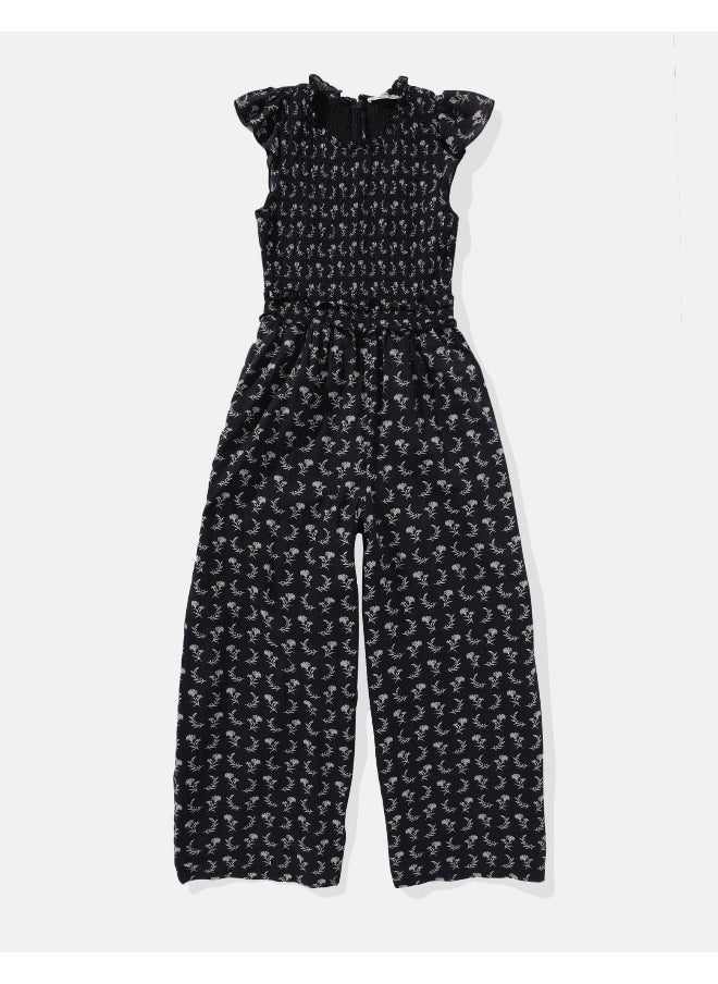 AE Ruffle Sleeve Smocked Jumpsuit