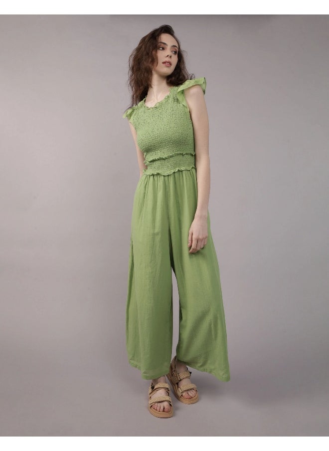 AE Ruffle Sleeve Smocked Jumpsuit