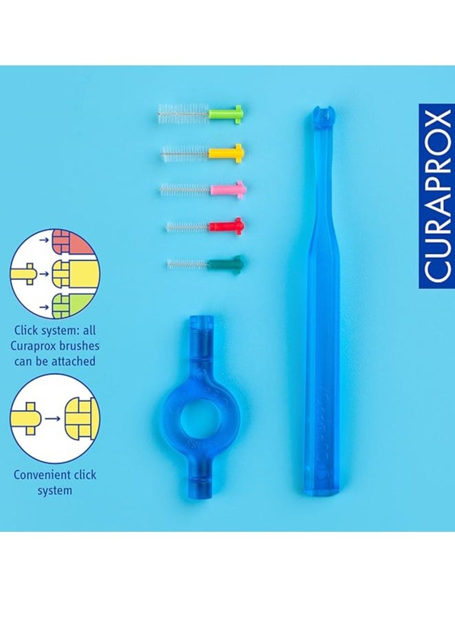 Prime Start Interdental Brush Kit, Mixed Pack - 5 x Mixed Size Interdental Brushes + Interdental Toothbrush holders