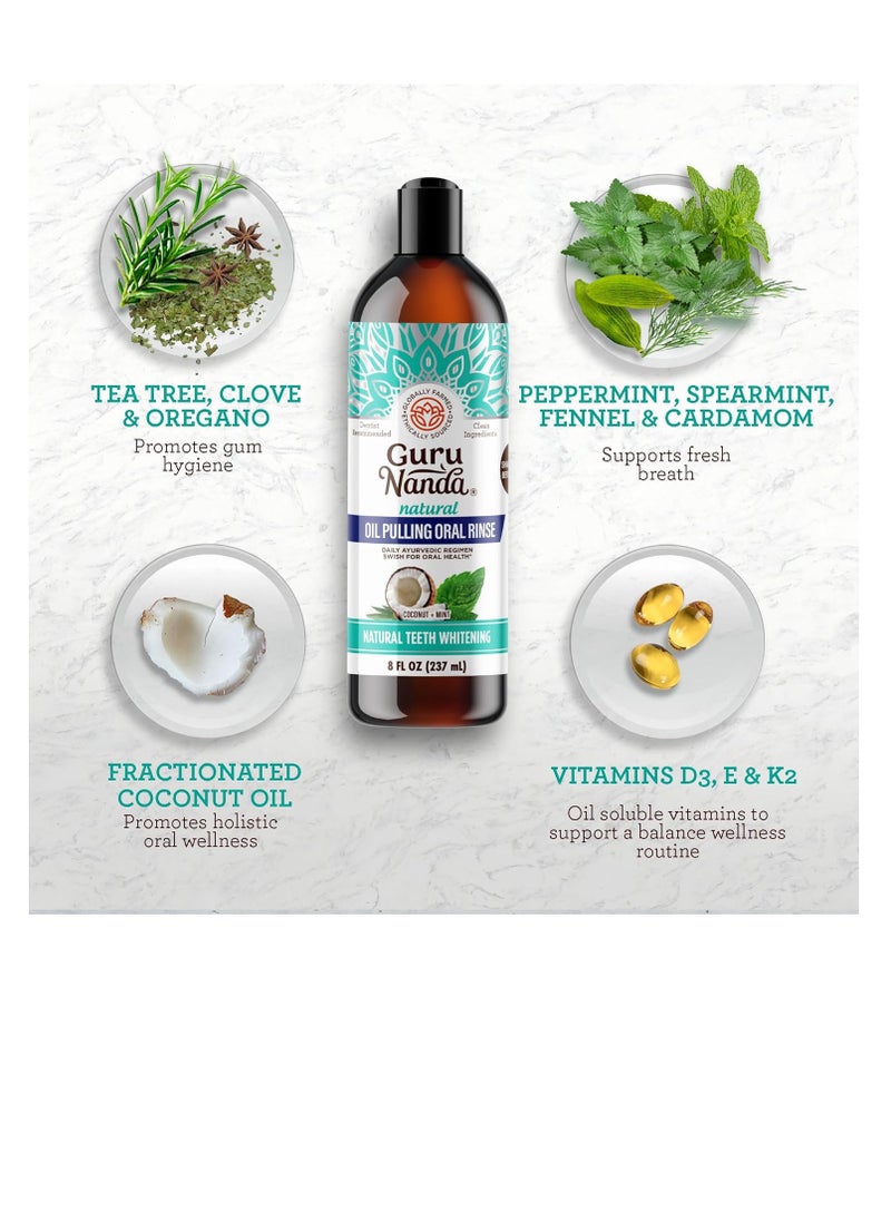 Coconut oil pulling oral rinse 8fl oz 237ml