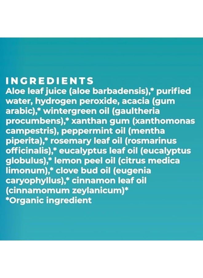 Certified BR Organic Brushing Rinse, All Natural Mouthwash for Whiter Teeth, Fresher Breath, and Happier Gums, Alcohol-Free Oral Care, Wintergreen, 16 Ounce