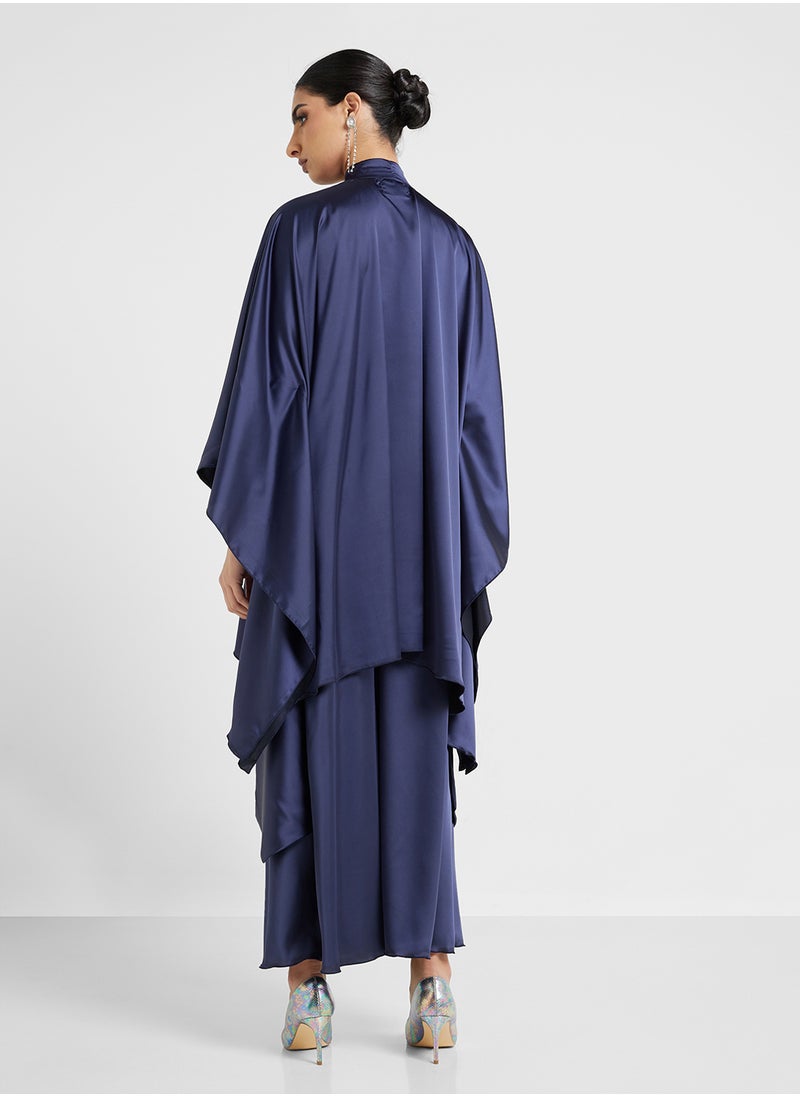 Tie neck Blouse and Pant Set