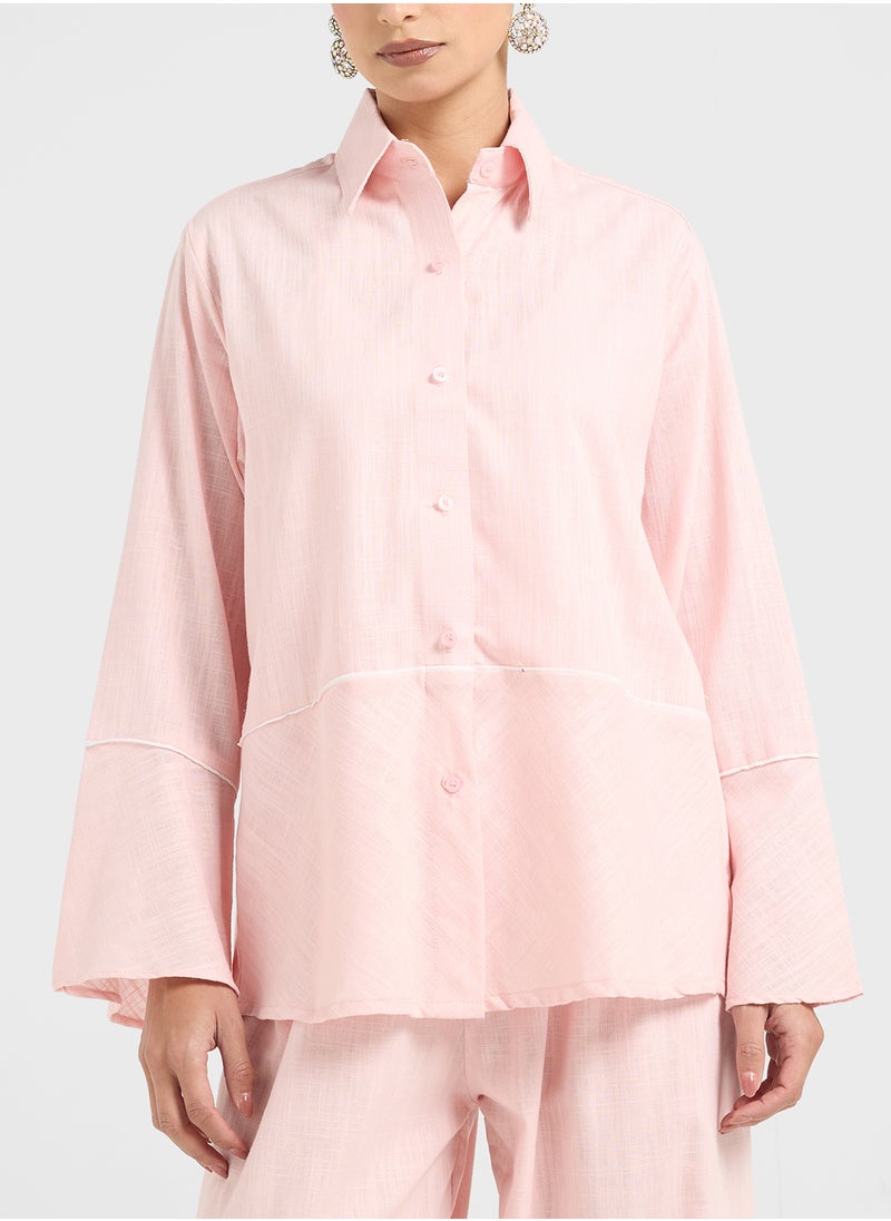 Button Down Blouse & Pants Set
