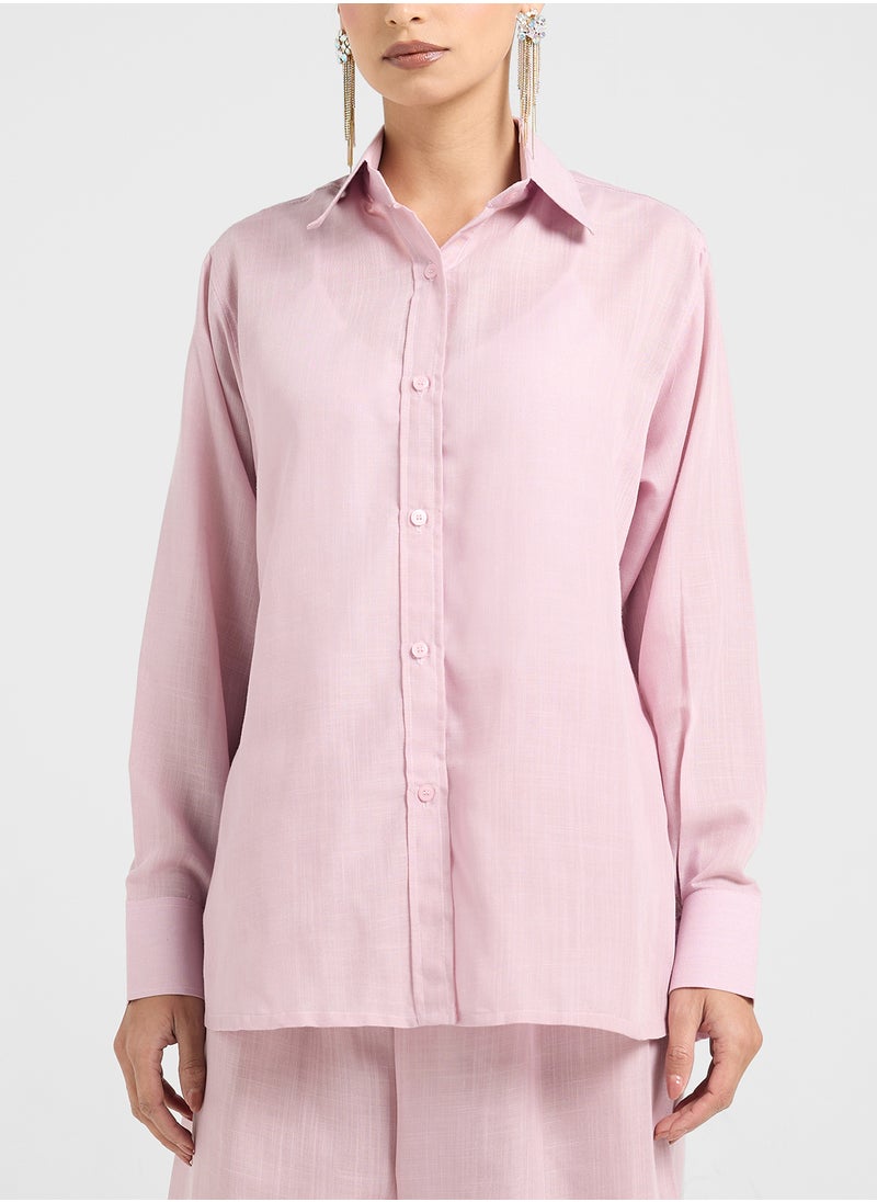 Button Down Blouse & Pants Set