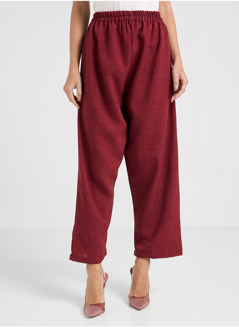 Drawstrings Stylish Blouse & Pants Set