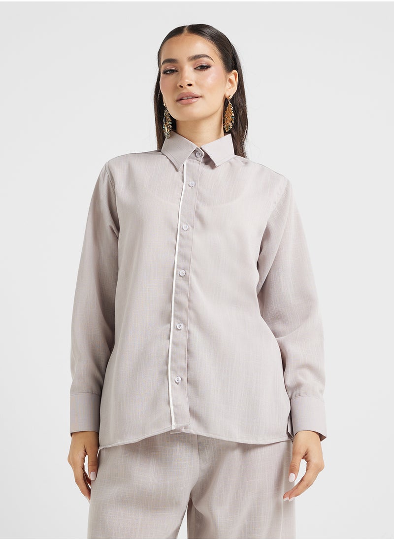 Button Down Blouse & Pants Set