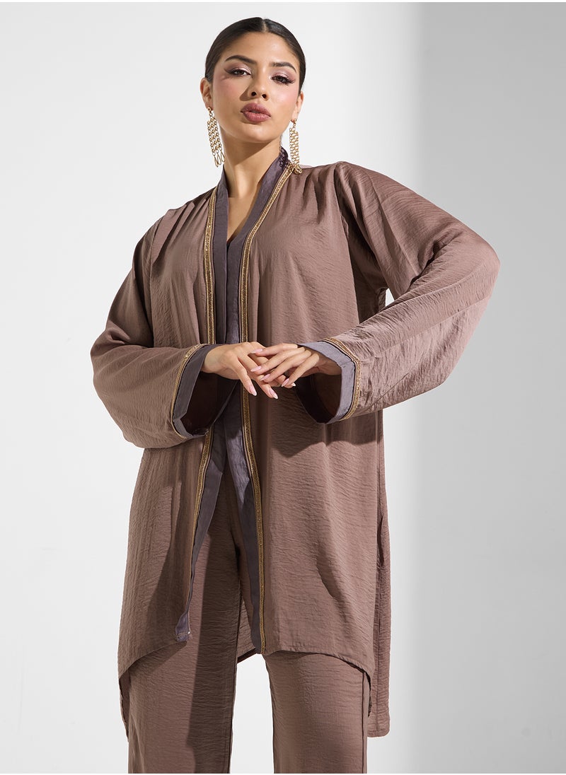 V-Neck Blouse & Pants Set