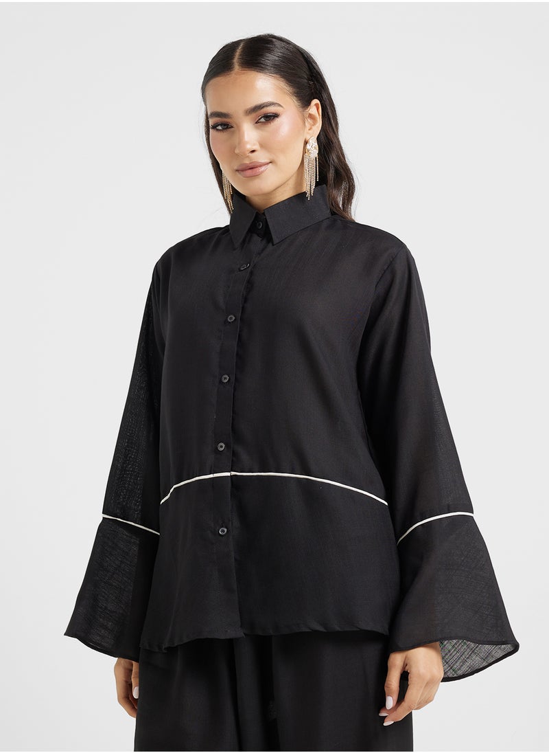 Button Down Blouse & Pants Set