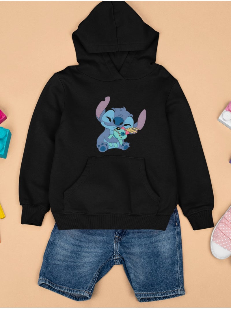 We Love Stitch Black Hoodie