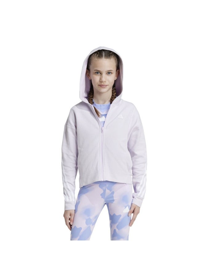 adidas G Fi 3S Fz Purple Training Track Tops 7-8Y