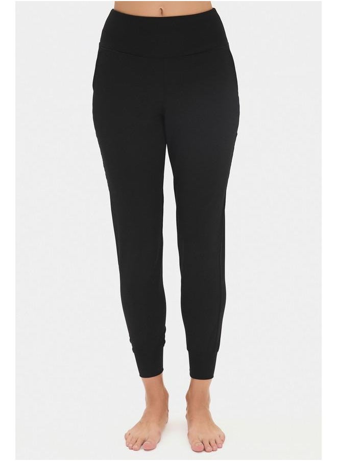June Women High Waist Jogger Sweatpant Black